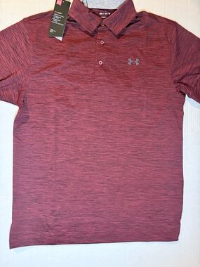 Under Armour Men's Heather Maroon Performance Polo